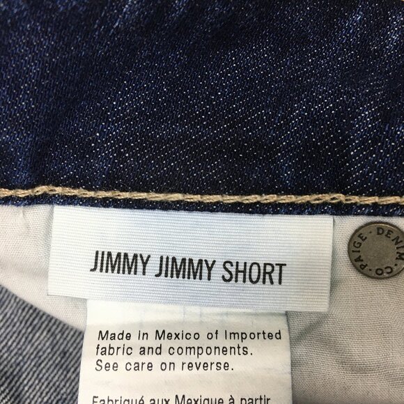 PAIGE 5 Pocket Tyson Destructed JIMMY JIMMY Cuffed Hem Distressed Denim Shorts - Picture 3 of 12